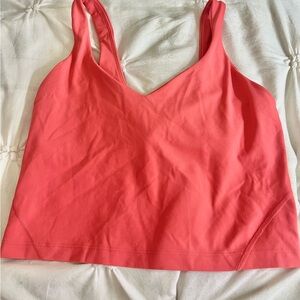 Lululemon Coral V-Neck Tank Top. EUC Size 6